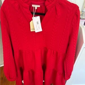 JODIFL Red Textured Dress